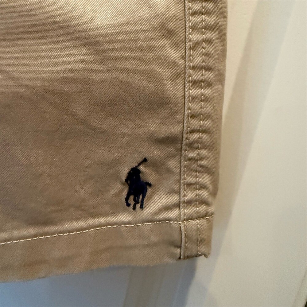Polo Ralph Lauren Chino Shorts Boys Size 18 Beige Pull-On Elastic Waist - Picture 4 of 4
